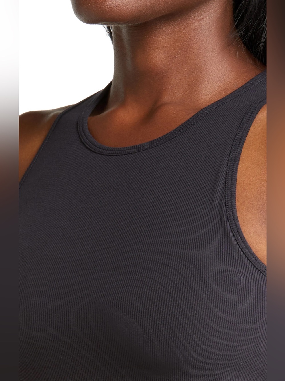 Vuori Pose Pylo Tank Charcoal Gray